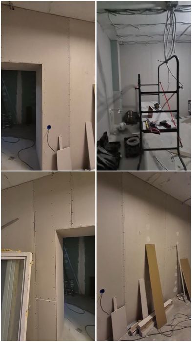 Монтаж гіпсокартону, Гіпсокартоні роботи Гіпсокартоні конструрії