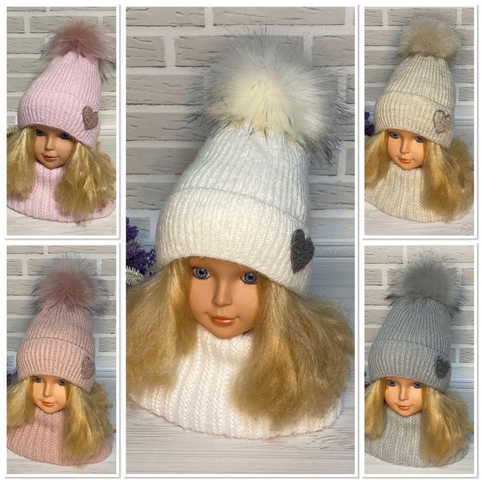 Зимові комплекти шапка хомут без зав‘язок