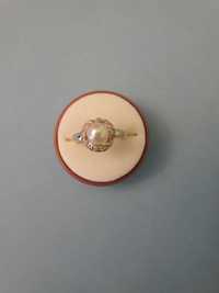 złoty pierścionek z brylantami pr. 585