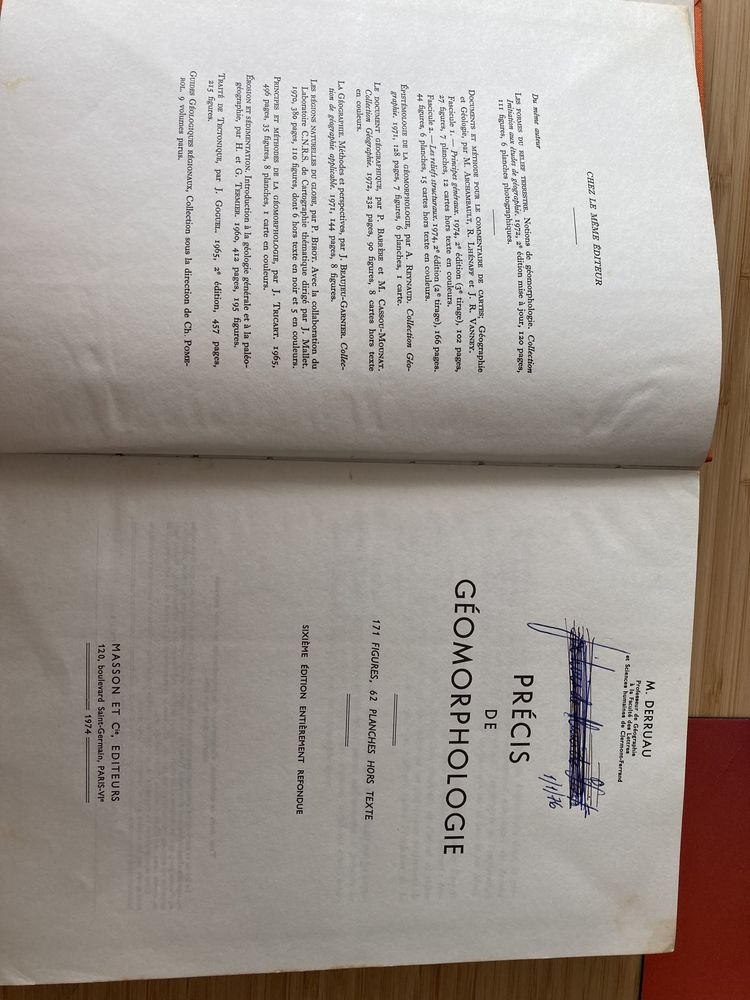 Precis de Geomorphologie - M. Derruau