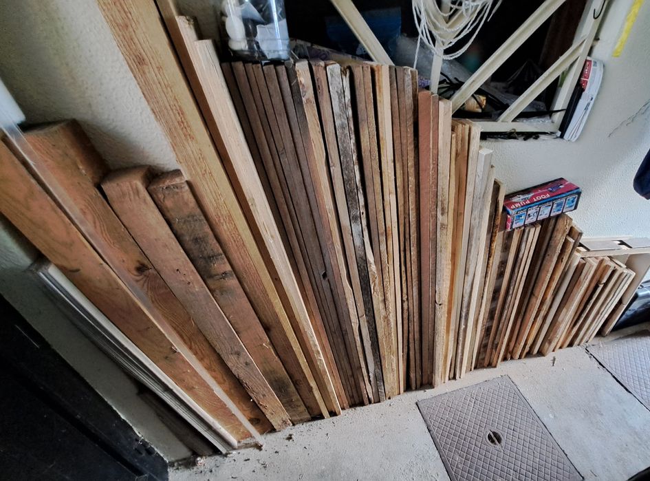 50 ripas de madeira de paletes