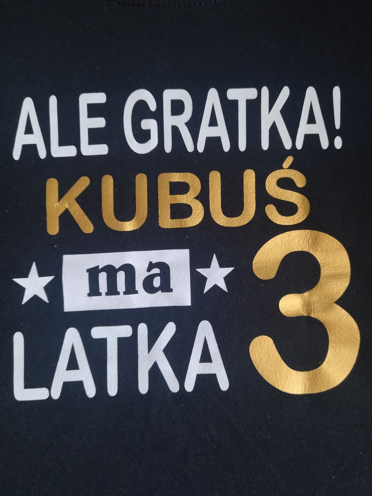 Koszulka urodziny 3 latka XS Kubuś Ale gratka