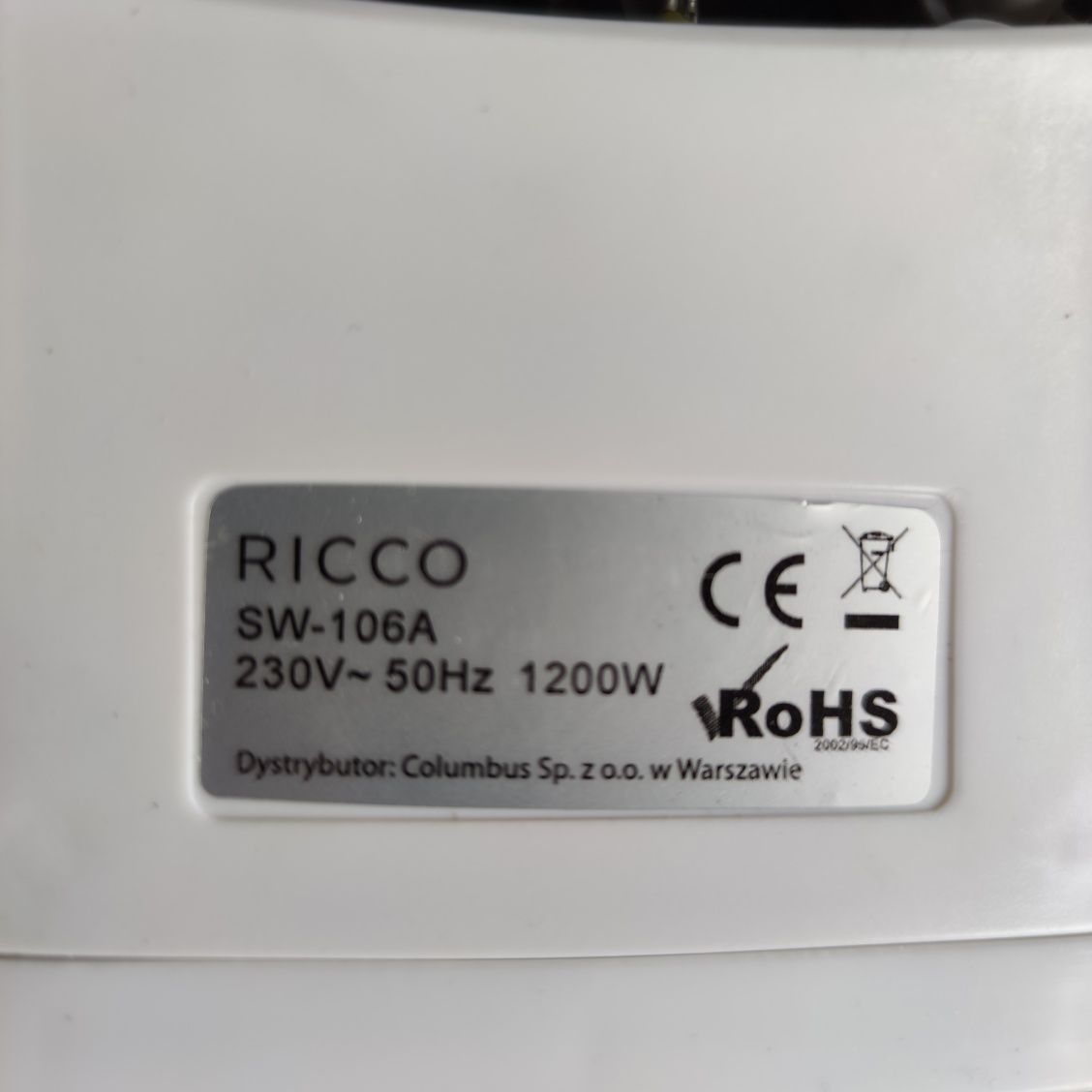 Żelazko parowe - RICCO 1200W
