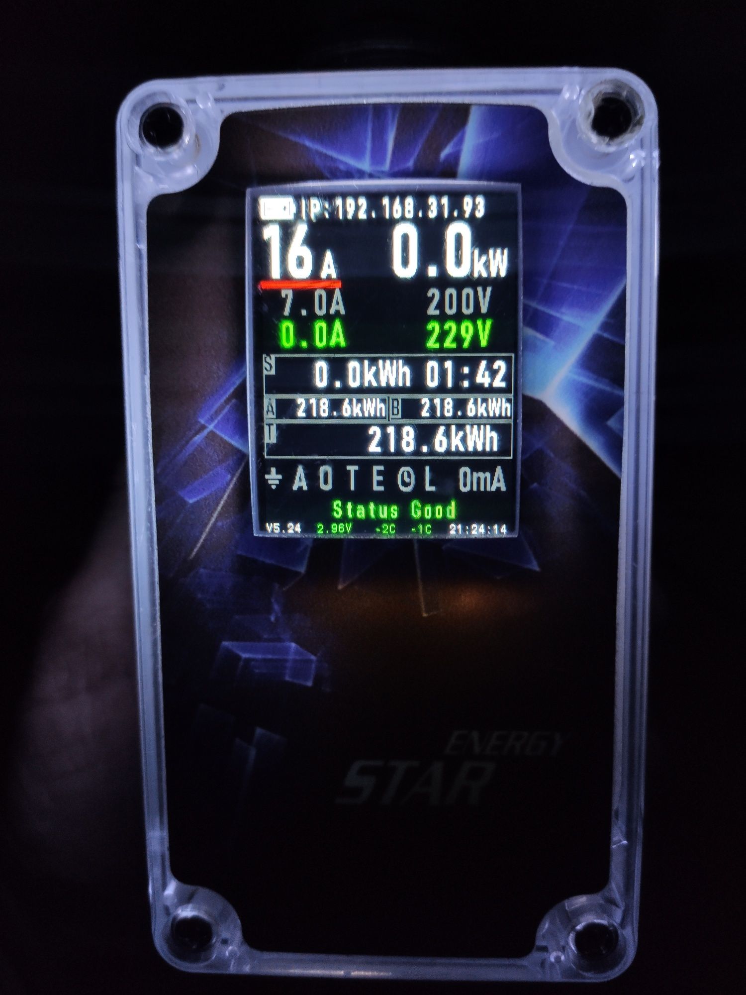 Акция Зарядка электромобиля Eveus 7.2кВт, 32А J1772/ Тип2/ GBT LCD WiF