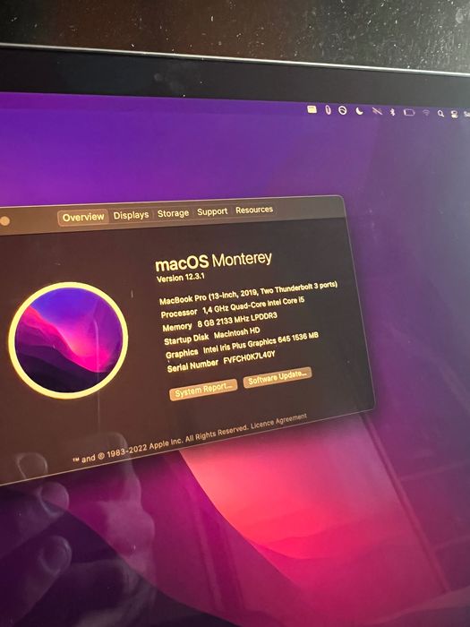 Macbook Pro 13” 2019 (touchbar)