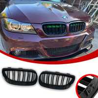 Nerki Grill nakładki BMW E90 E91 08/11 Polift czarny połysk