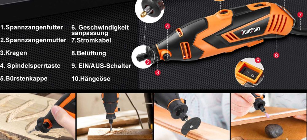 DuroFort Zestaw narzędzi obrotowych 180W HY-170