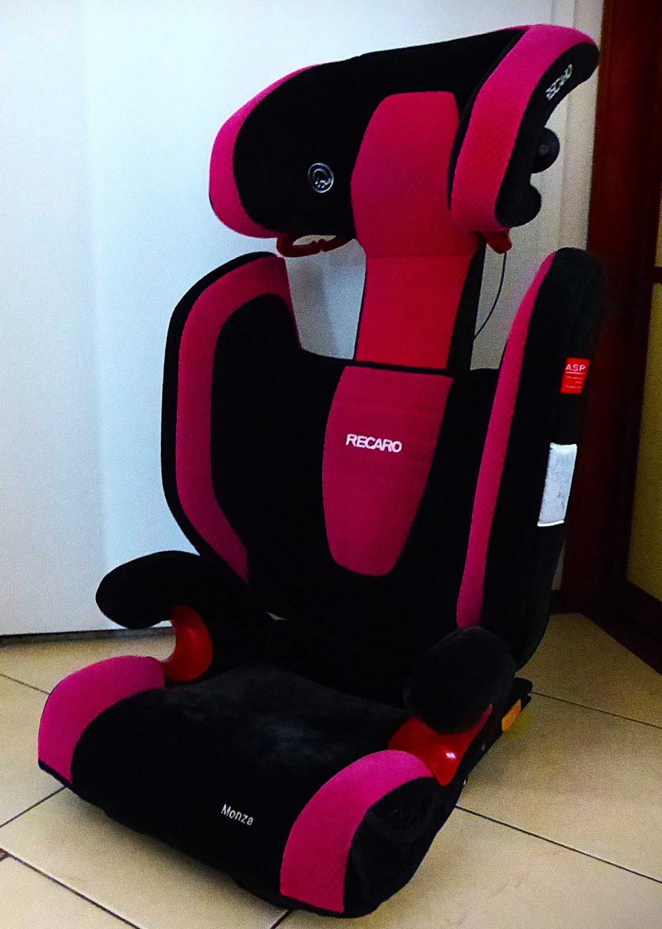 Fotelik samochodowy dla dziewczynki RECARO Monza Seatfix 15-36 kg