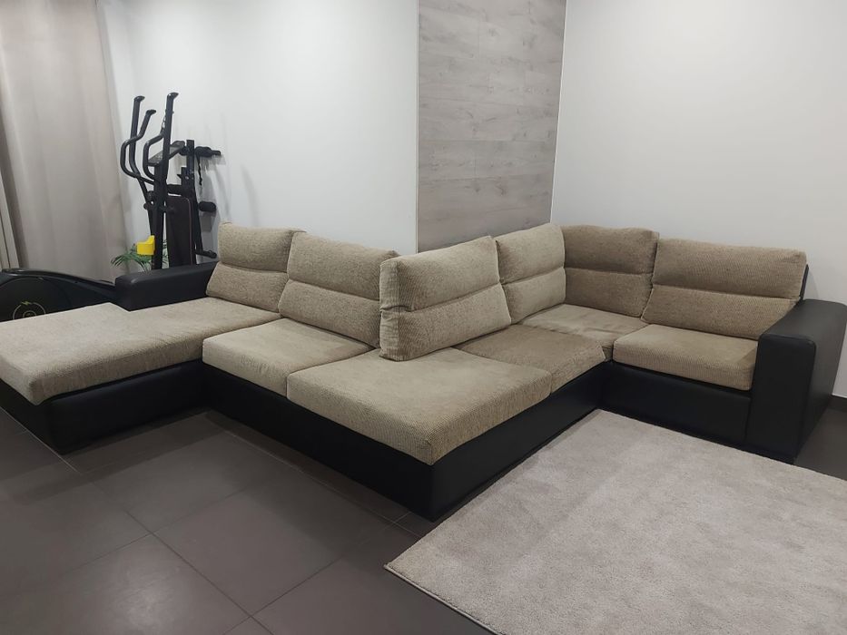 Sofá de canto com chaise longue