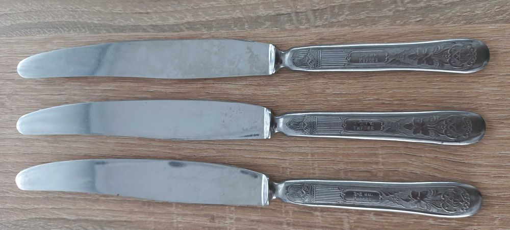 Komplet 6-ciu noży produkcji radzieckiej