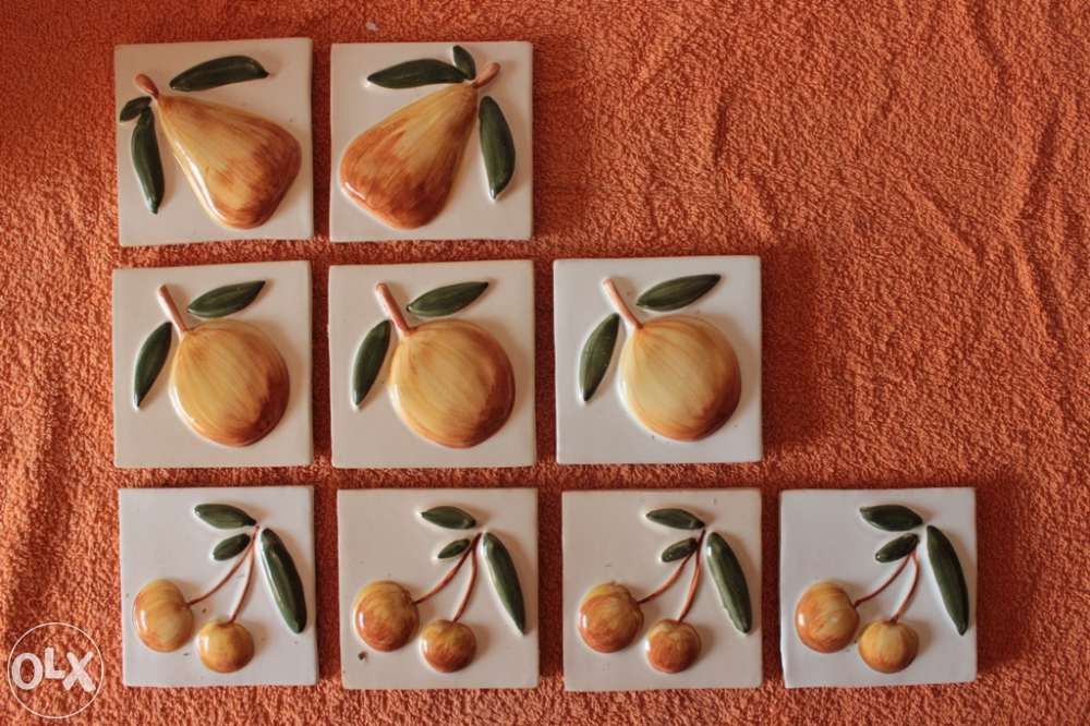 Azulejo decorativo 3D pintado á mão