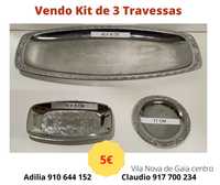 Vendo Kit 3 Travessas Inox