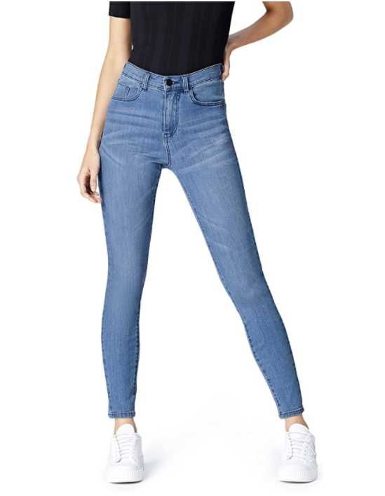 Spodnie damskie jeansy wysoki stan, XS 34