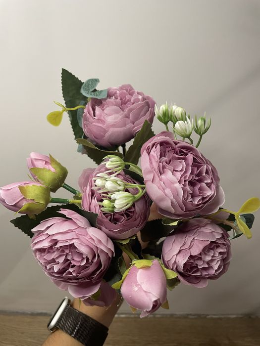 Букет зі штучних квітів, декор, фотозона, піони, півонія