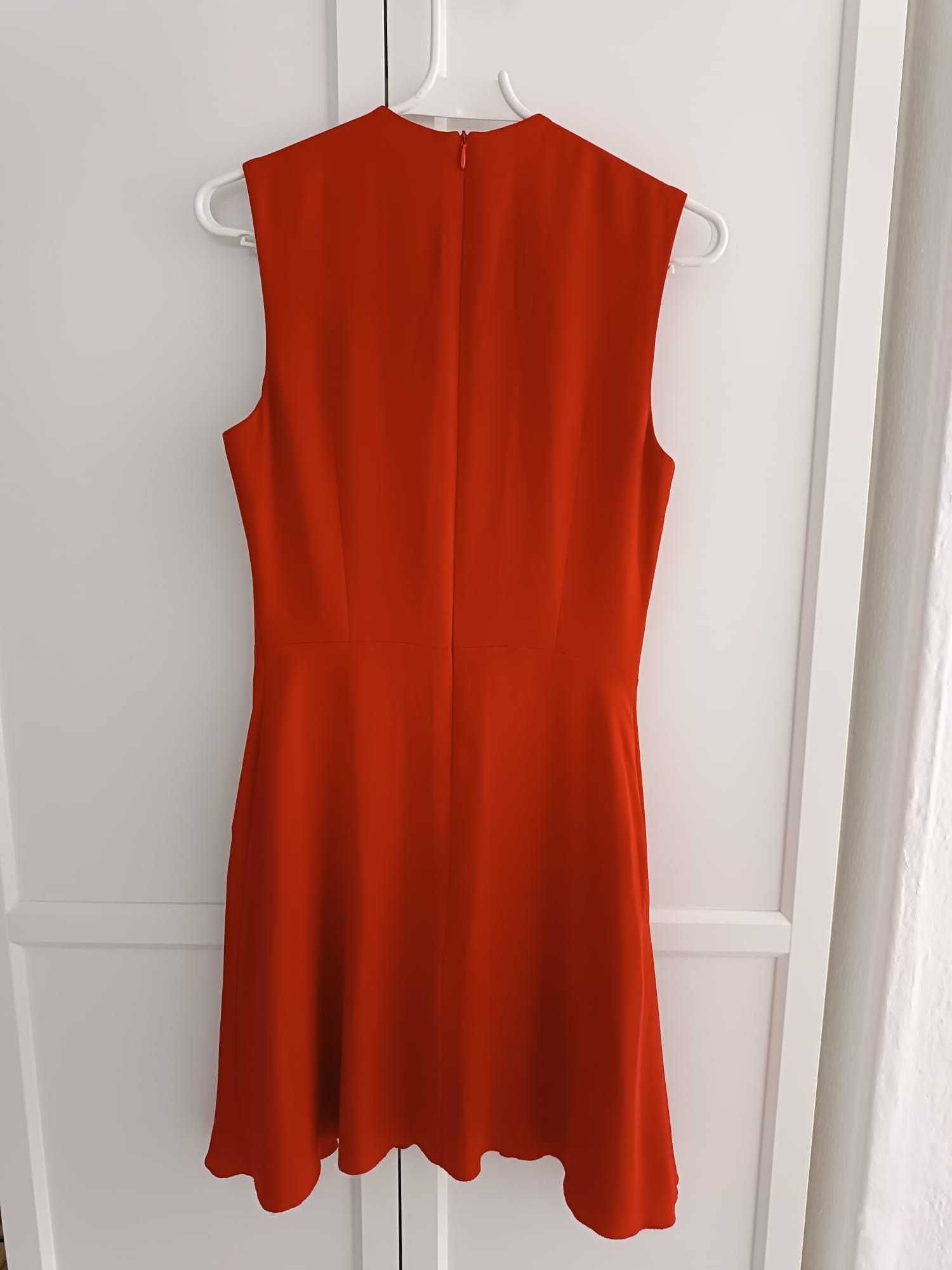 Vestido Vermelho Mango Colletion c/ Folhos