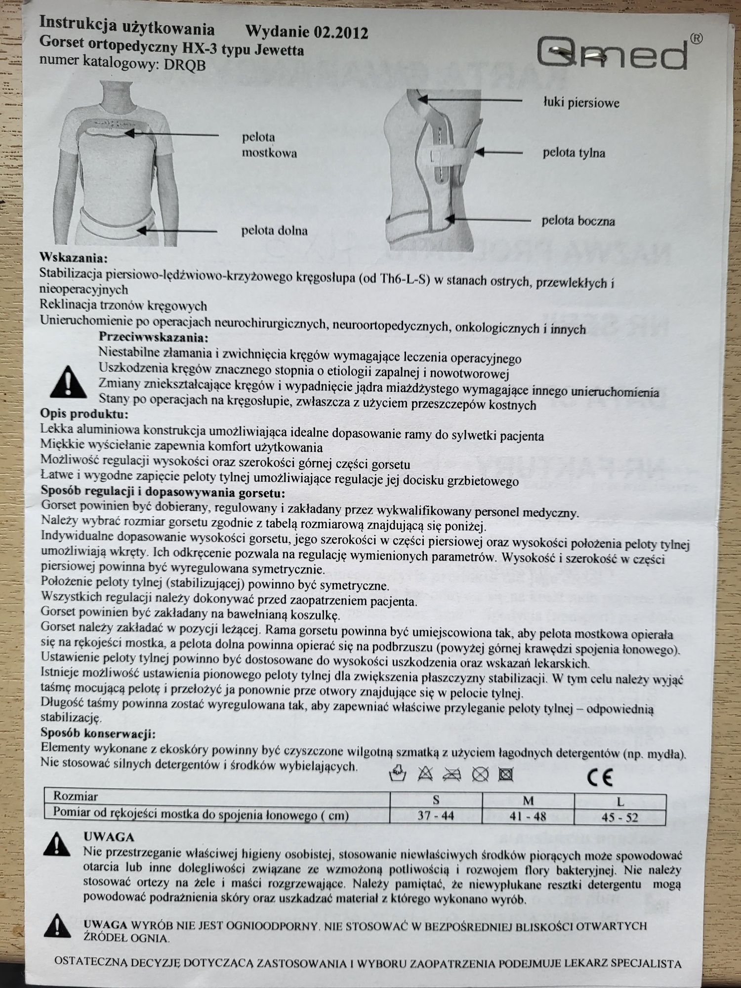 Gorset ortopedyczny Jewetta HX-3