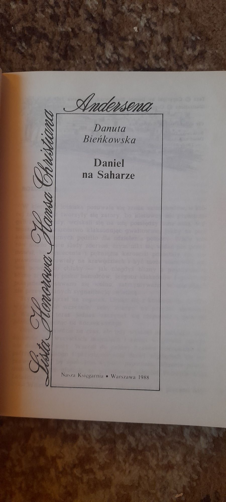 Daniel na Saharze - Danuta Bieńkowska wyd II 1988