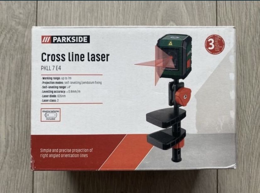 Nowy Laser krzyżowy Parkside PKLL 7 D3 Okazja