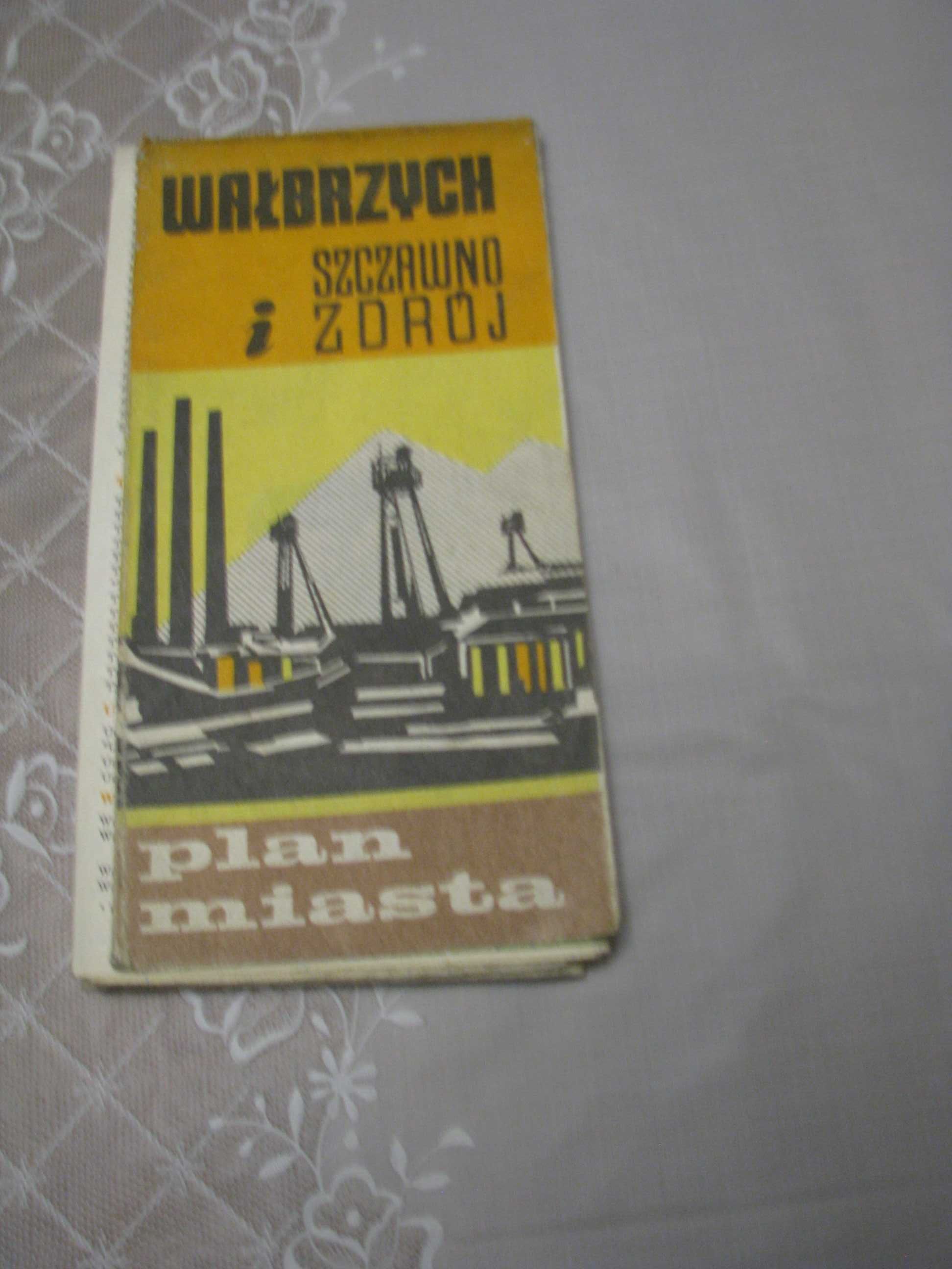 mapa Wałbrzych i Szczawno Zdrój 1987