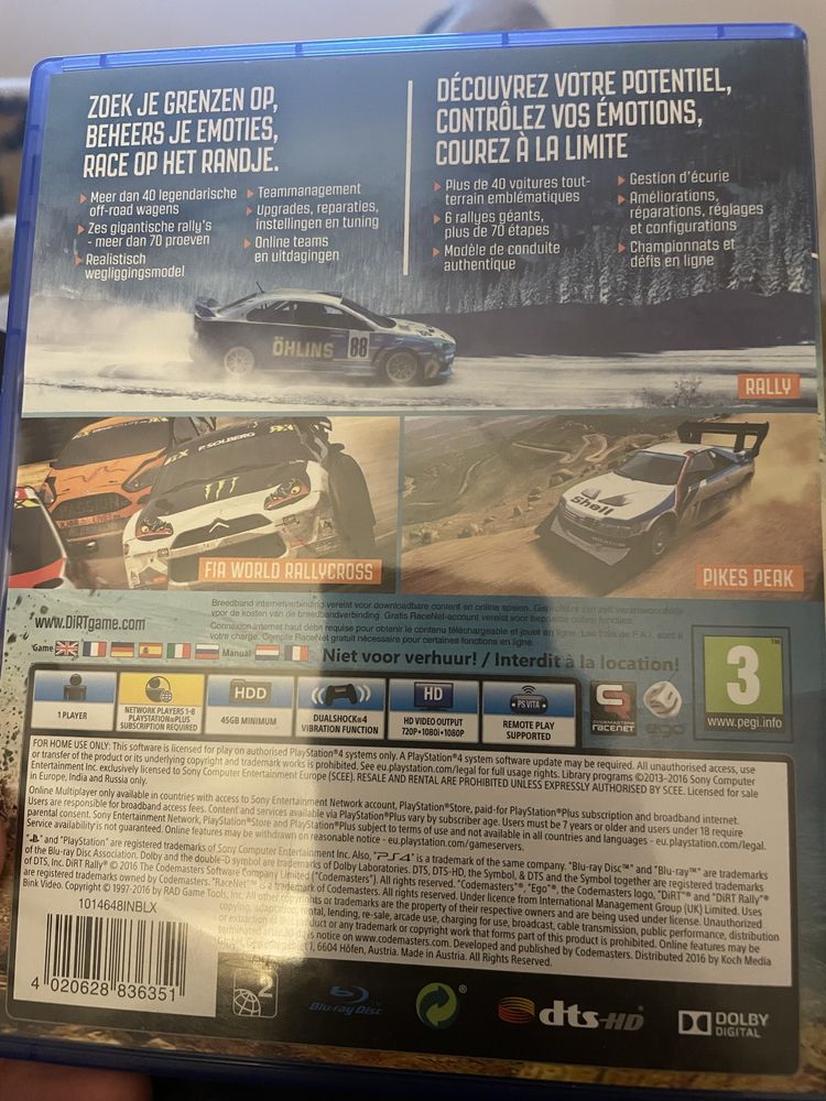 Jogo para Ps4 Dirt Rally