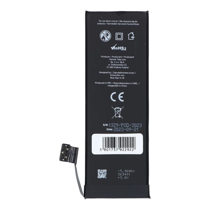 BLUE STAR HQ bateria do IPHONE 5S 1560 mAh