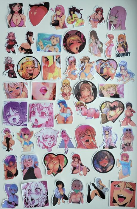 Аніме стікери наклейки тян фут foot стикеры наліпки вайфу аниме хентай