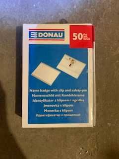Identyfikator Donau z klipsem i agrafką