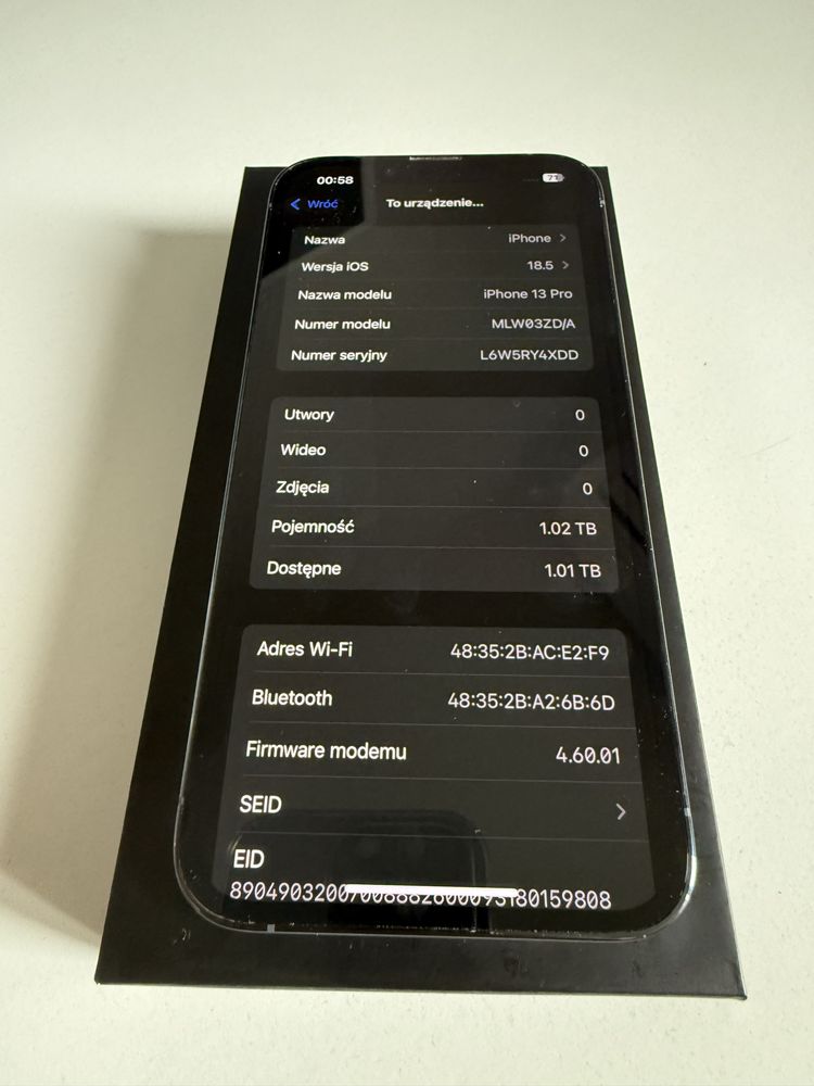 iPhone 13 Pro 1TB Sierra Blue Stan Idealny Bateria 100%