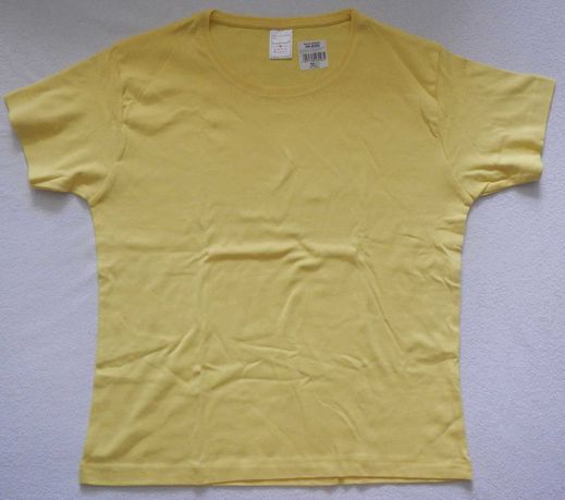 Koszulka tshirt damski żółty XXL 100% bawełna
