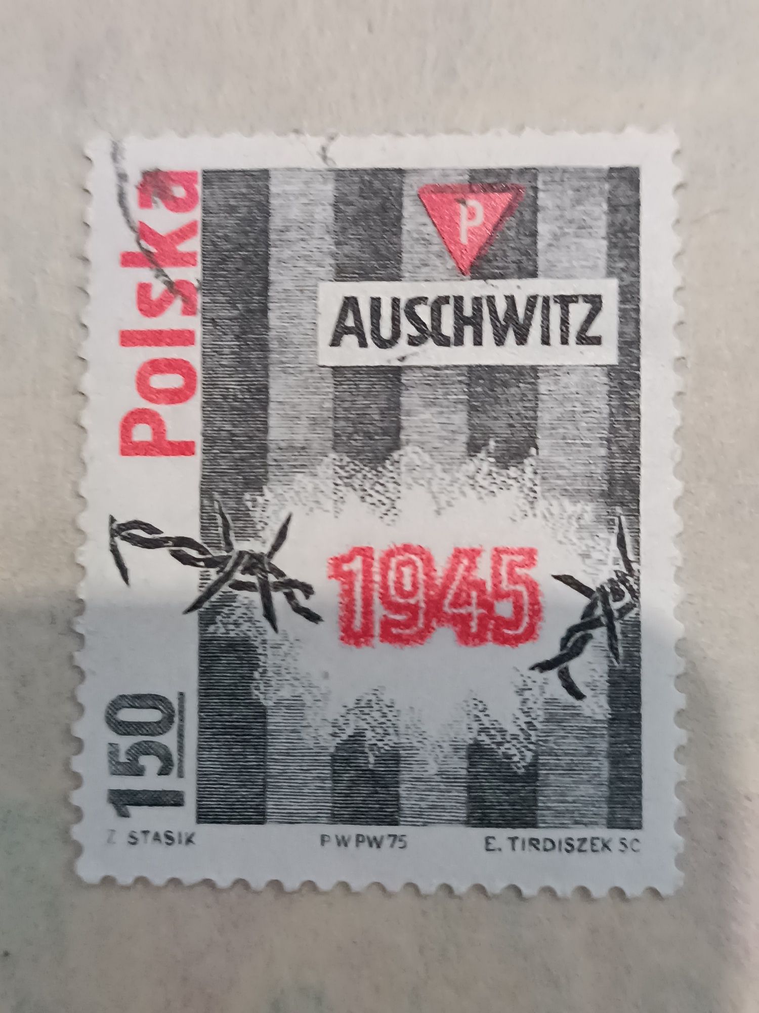 znaczek pocztowy auschwitz