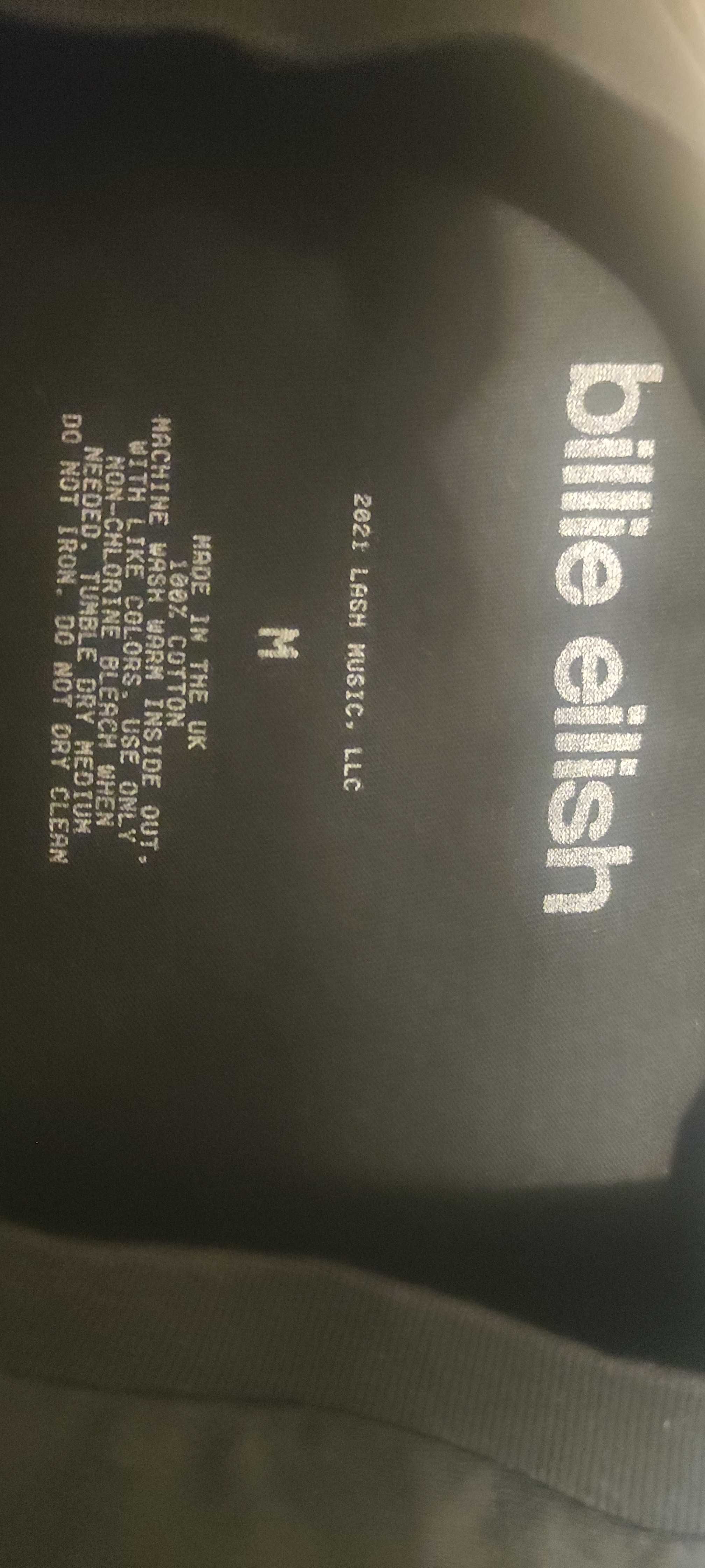 T-Shirt Oficial Billie Eilish, álbum Happier Than Ever (tamanho M)