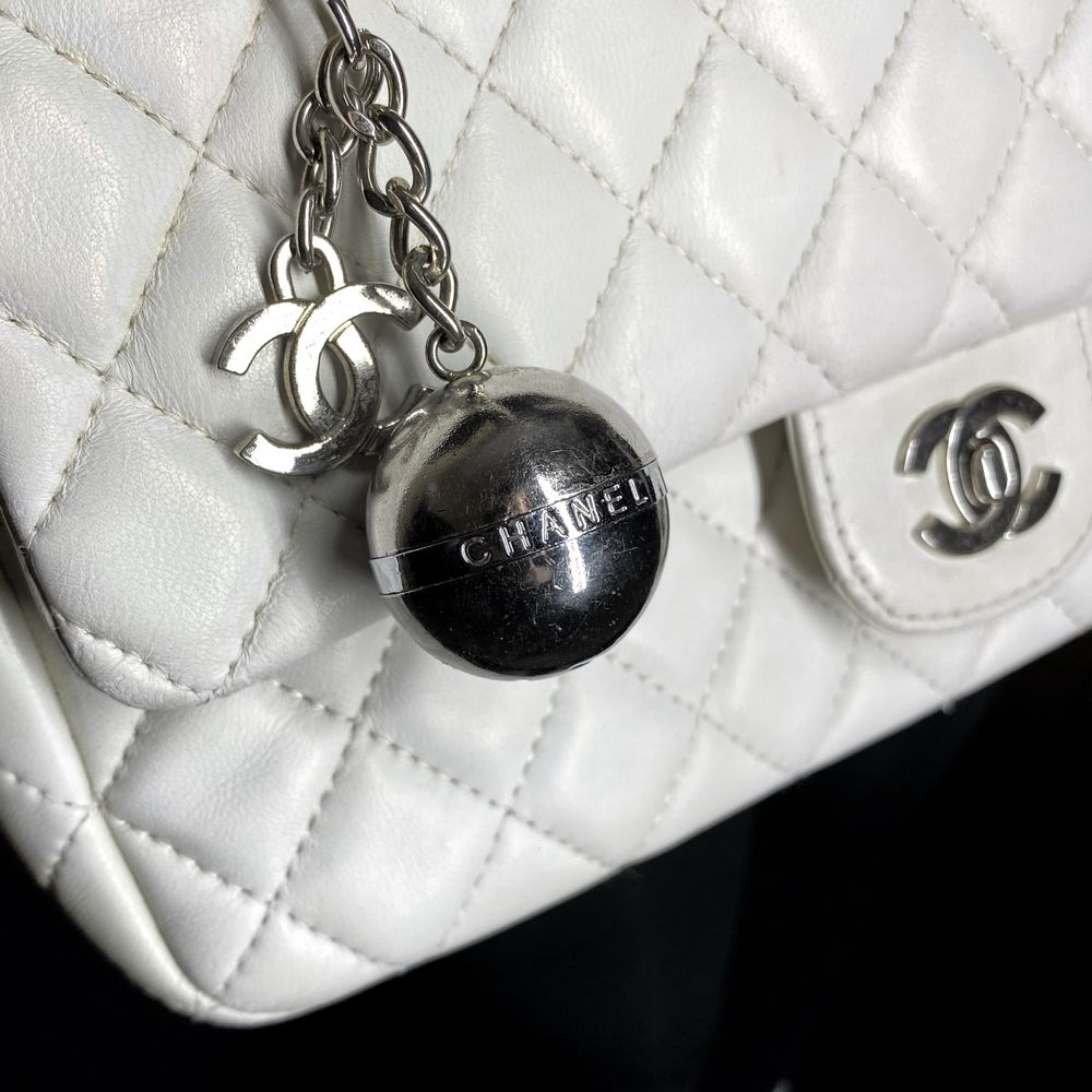 Женская сумка Chanel double flap white оригинал