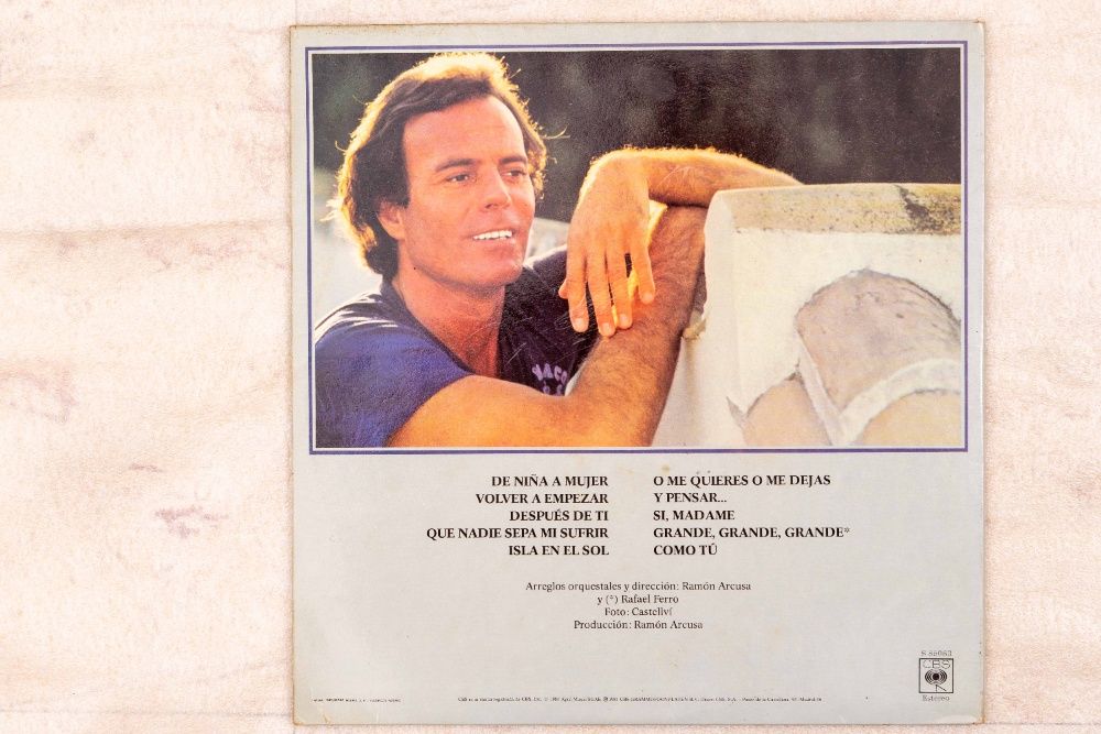 LP disco de vinil, Julio Iglesias, de niña a mujer