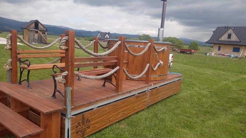Wynajmę Mobilne spa jacuzzi sauna balia bania 2x na 16 osób impreza !