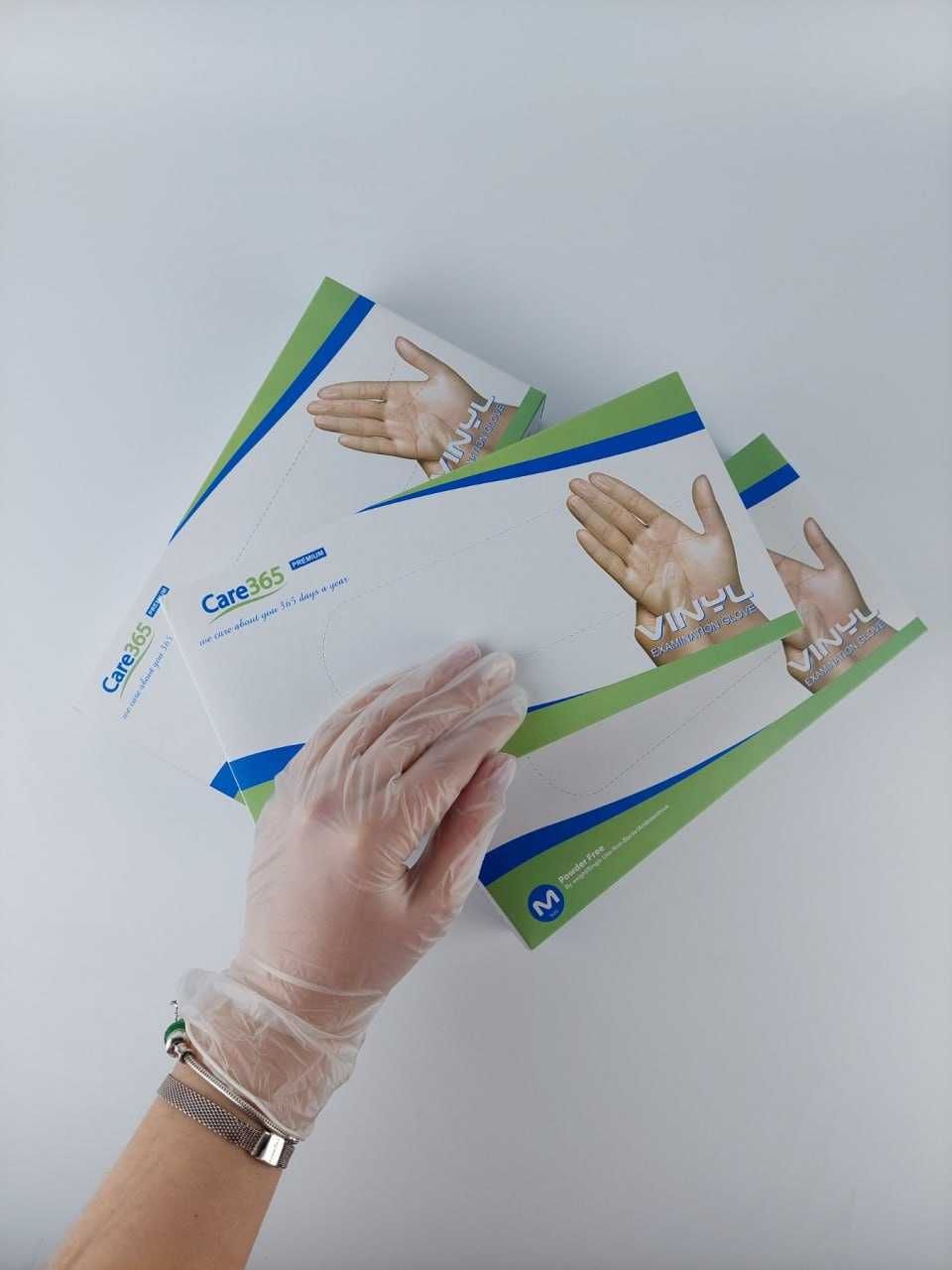 рукавички Care365 вінілові(без пудри)