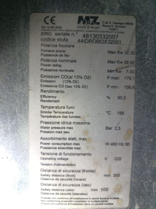 WSZYSTKIE Części do pieca na pelet MZ