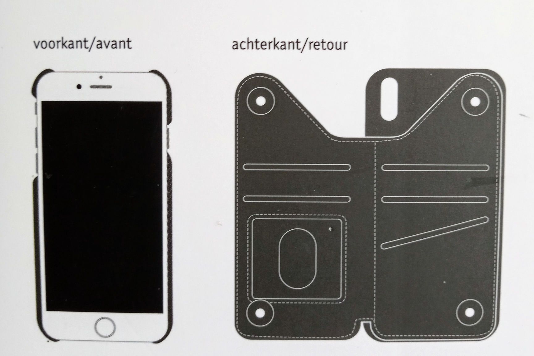 Etui z portfelem iPhone X grey