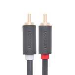 Kabel Ugreen AV104, 30747 audio 2RCA (męski) / 2RCA (męski) 1m - szary