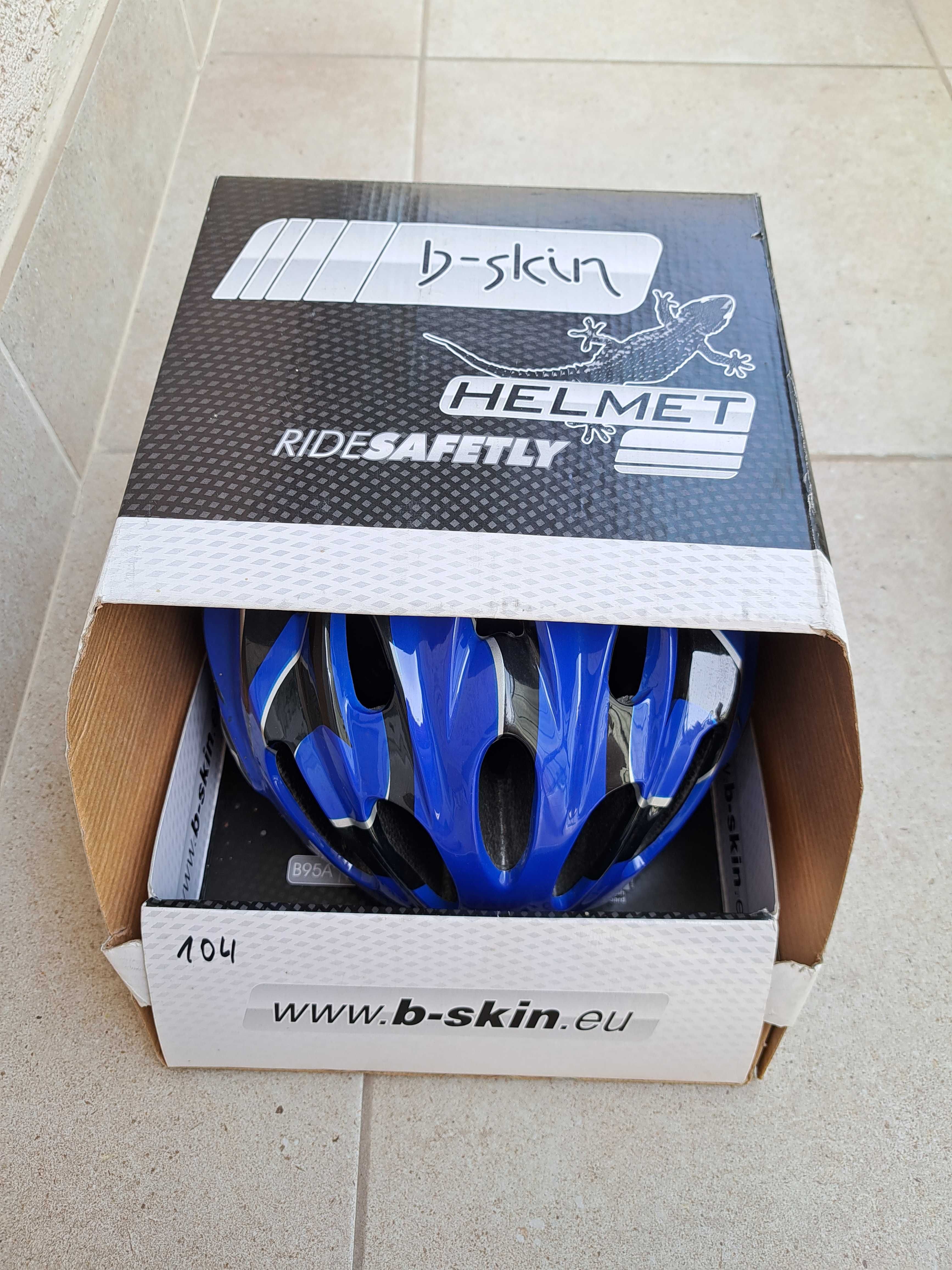 Kask na rower b-skin helmet niebieski, rozm. S