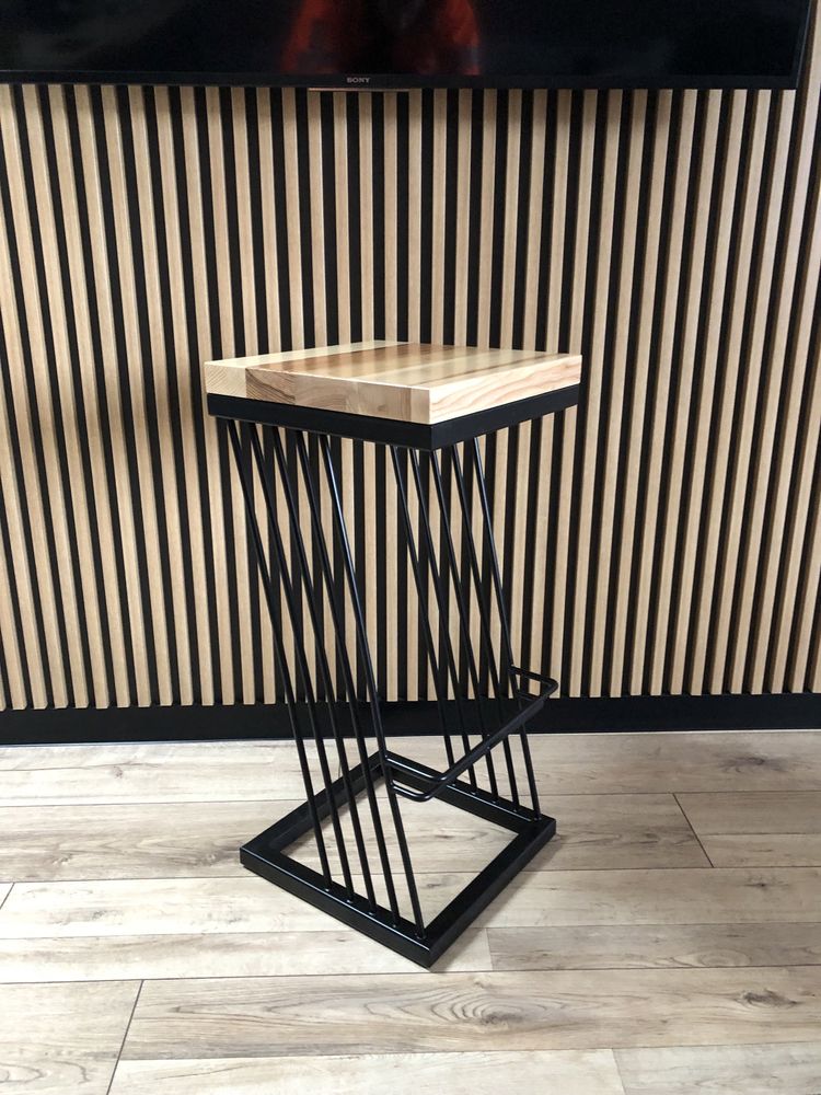 Hoker - Stołek - Krzesło - Taboret - Bar - Stołki - Metalowy Drewniany