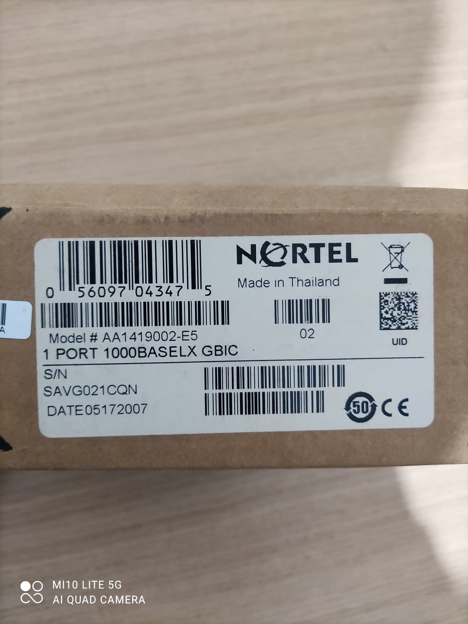 NORTEL port GBIC transceiver