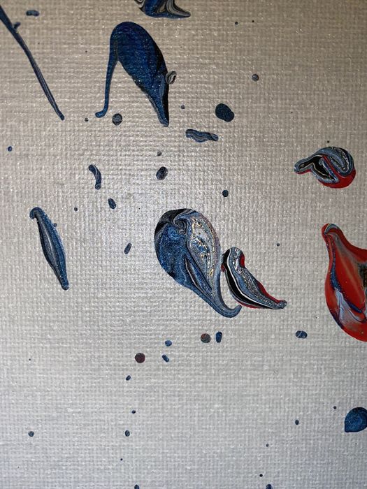 Obraz Abstrakcja „Ptaki” akwarela na płótnie 60x80 cm