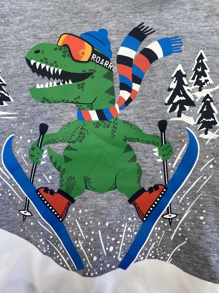 Sweatshirt camisola treino com capuz menino dinossauro