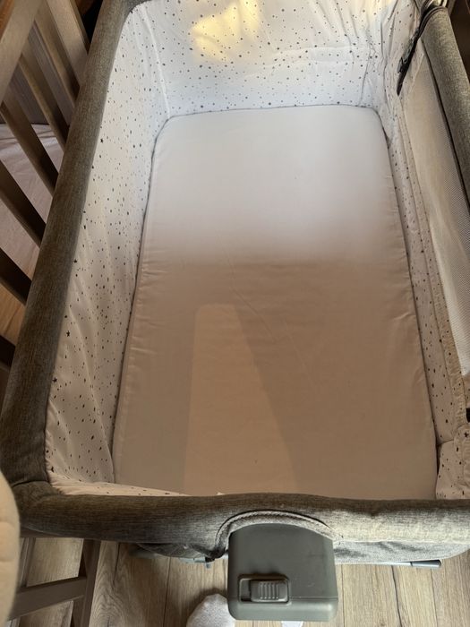 Kinderkraft łóżeczko dostawne NESTE UP GREY MELANGE+materac