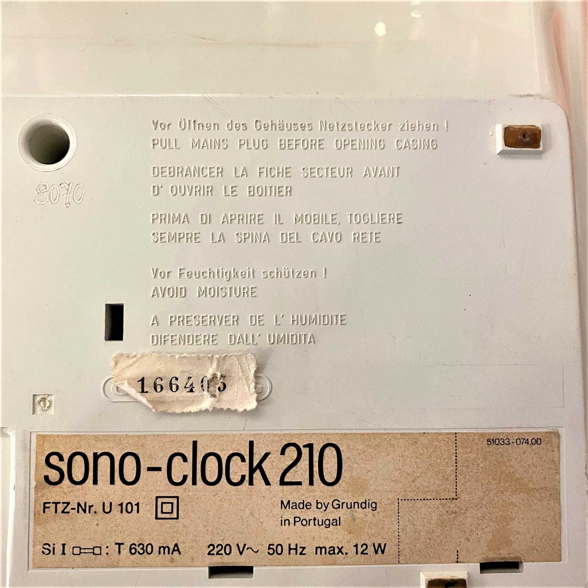 Radio Relogio Minerva Sonoclock 210