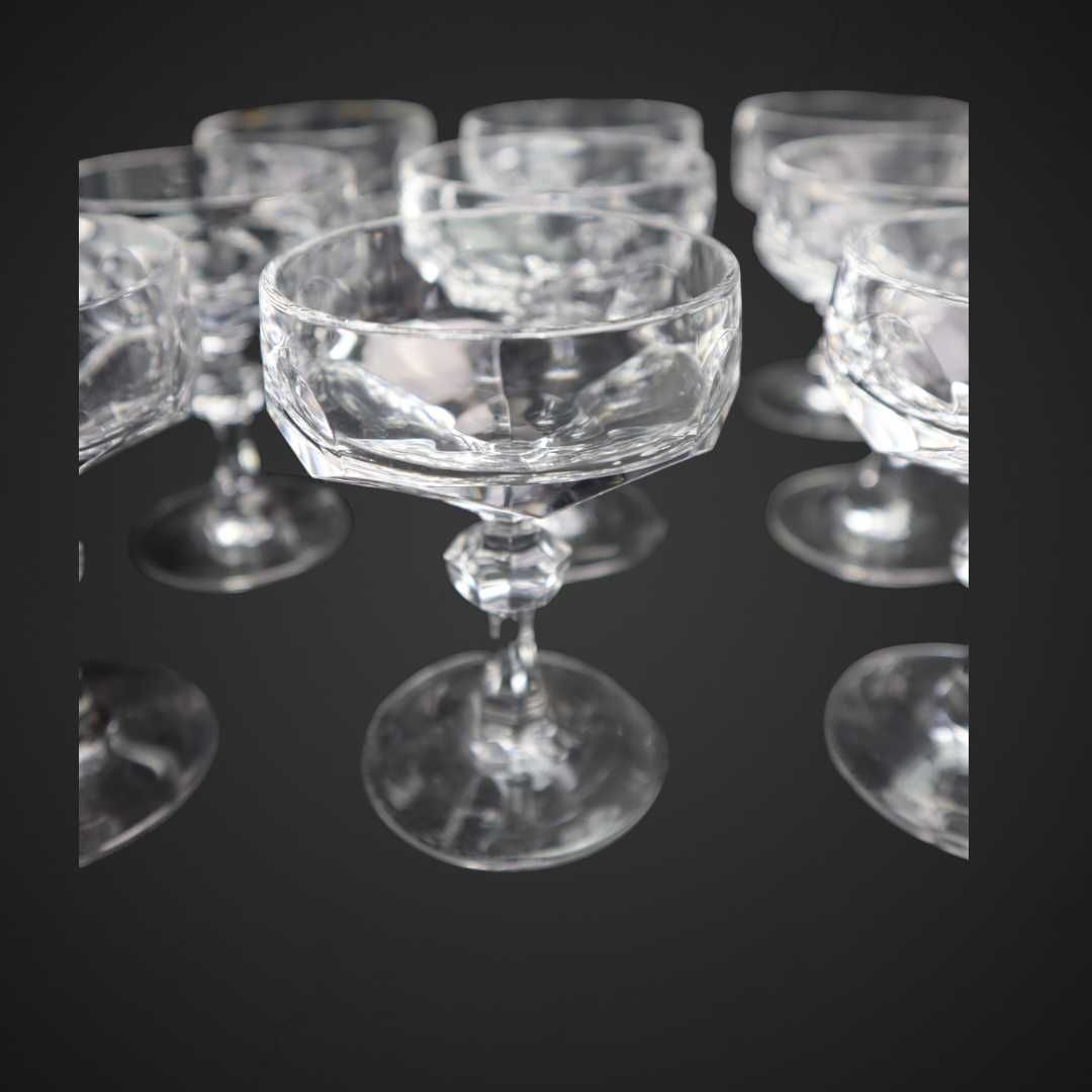 Vintage kryształowe masywne szampanki B41/042010