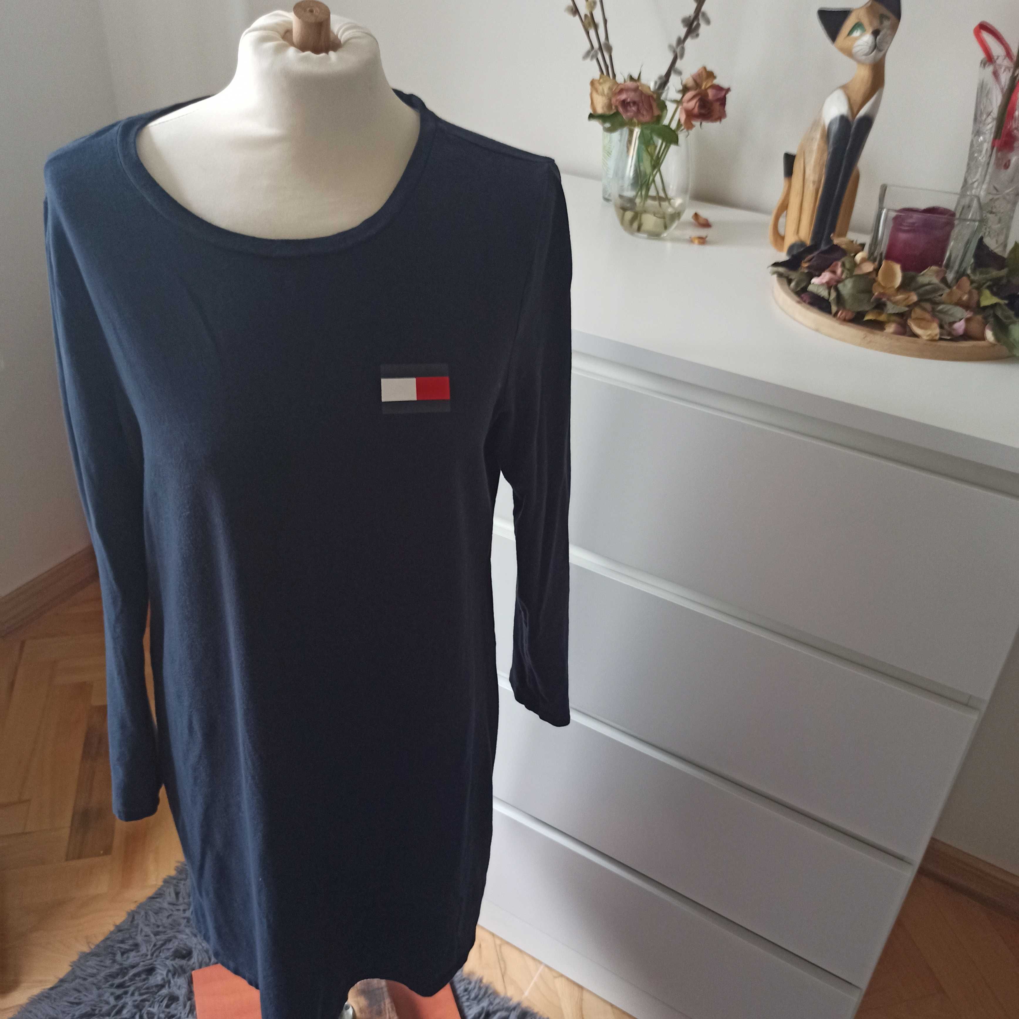 Tommy Hilfiger ML sukienka z USA, długi rękaw. Midi.