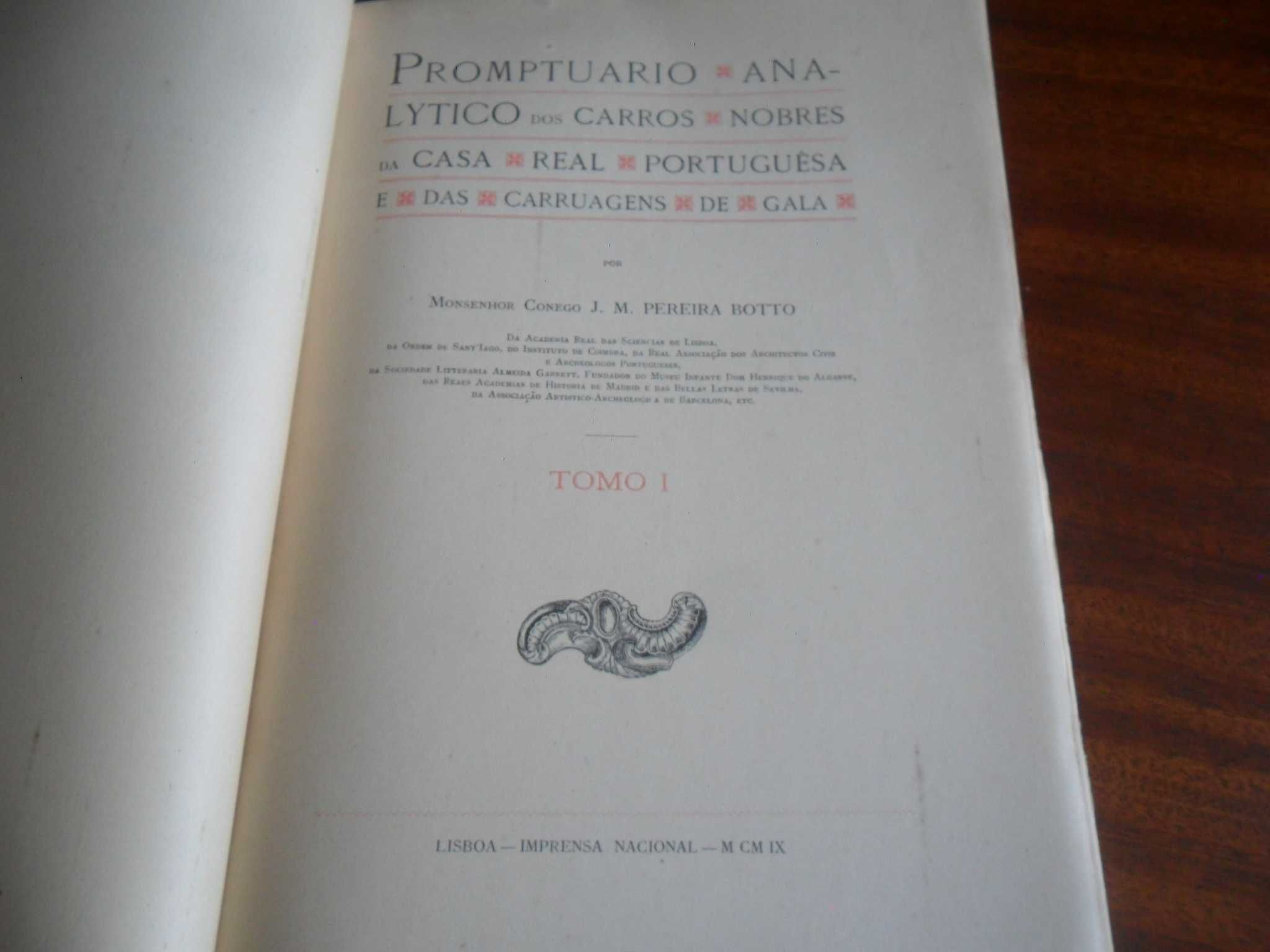 "Promptuario Analytico dos Carros Nobres da Casa Real Portuguesa...