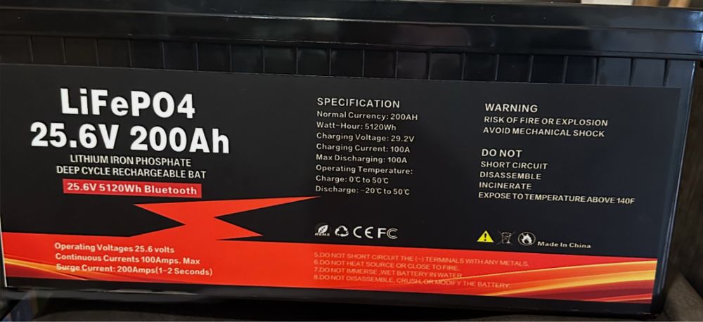 Акумулятор LiFePo4 24v 200Ah