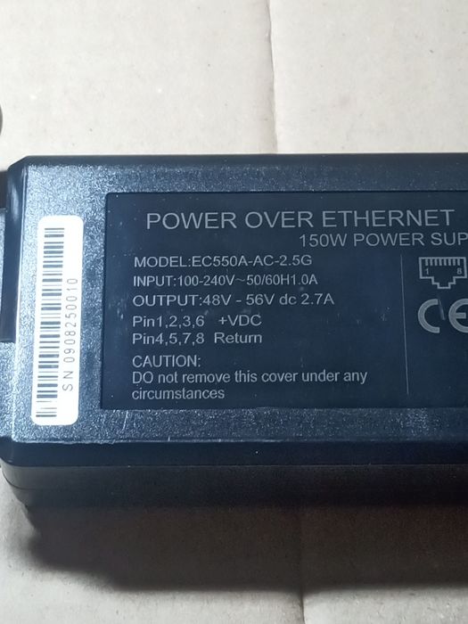 POE інжектор Starlink Gen 1-2-3  і блок живлення 220  два в одному